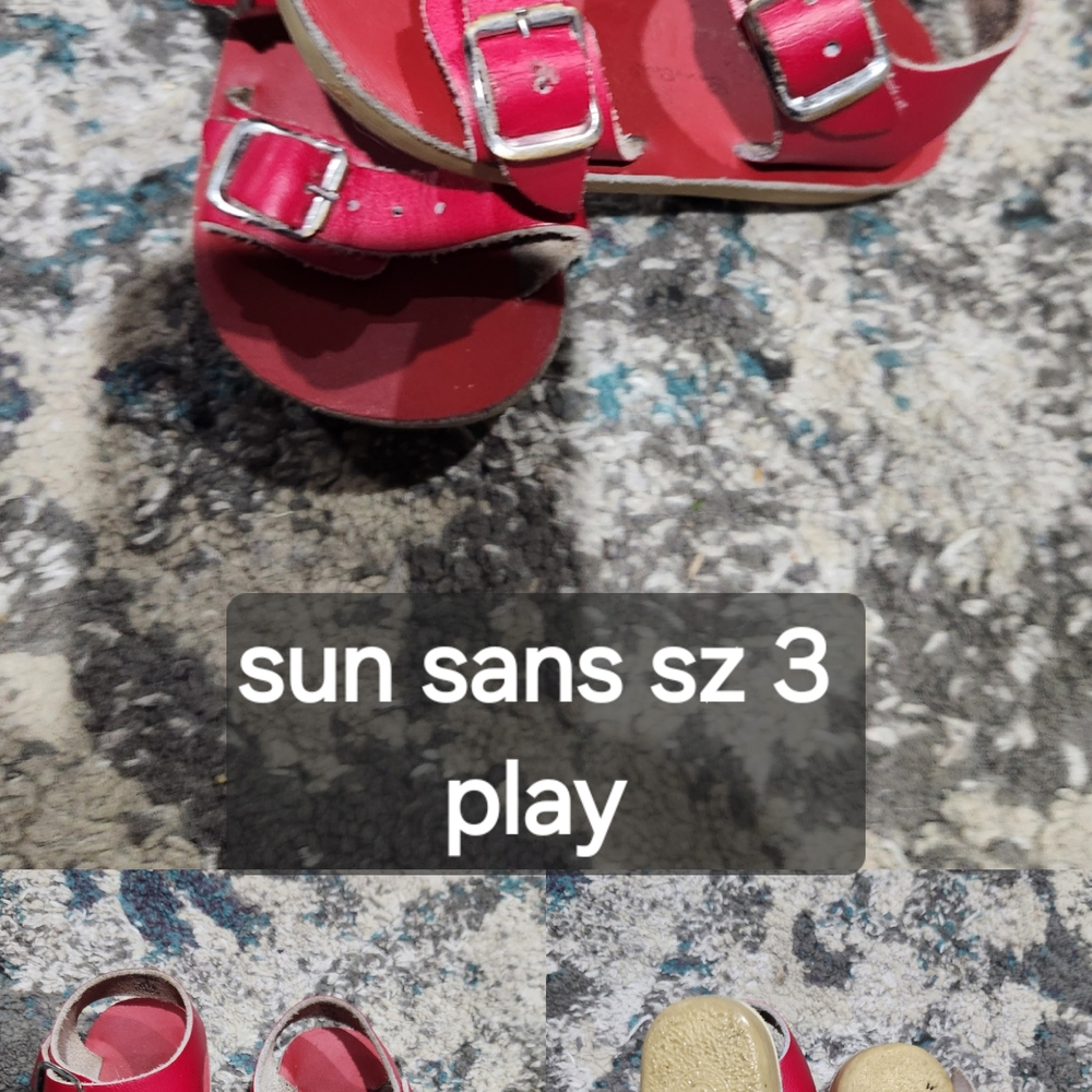 Sun Sans Red Kids Sandals